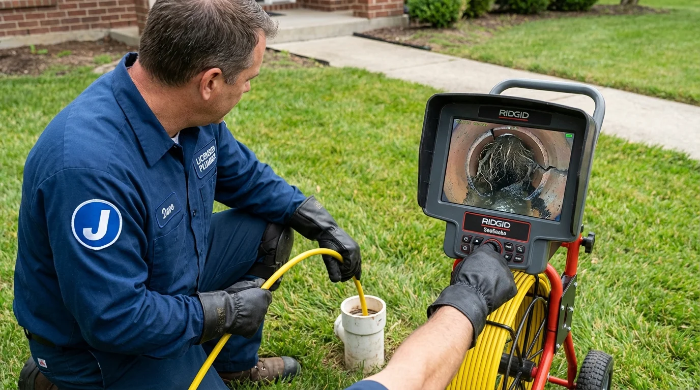 Sewer camera inspection being performed by Johns Plumbing LLC in Ingleside